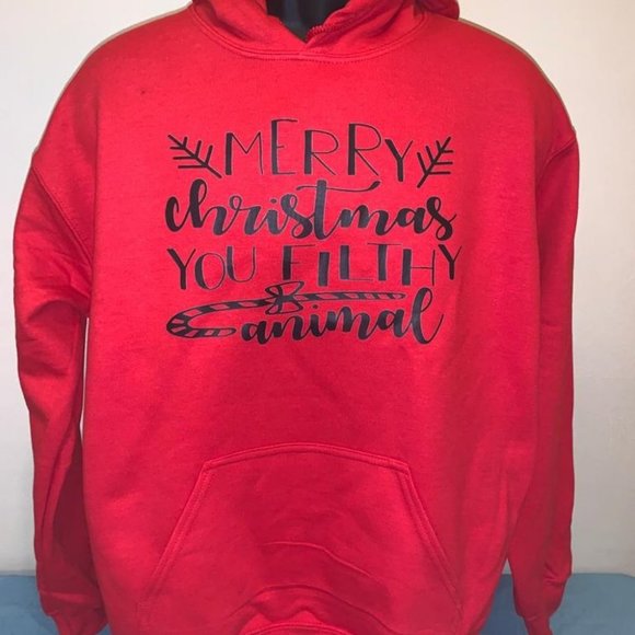 Merry Christmas! You Filthy Animal! Hoodie - Small - Picture 1 of 3